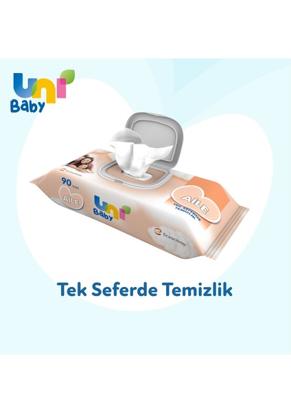 Uni Baby  Aile Islak Mendil 24'lü 2160 Yaprak