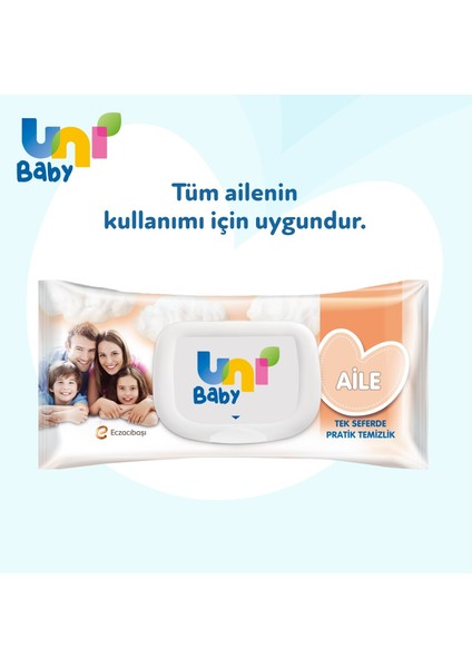 Uni Baby  Aile Islak Mendil 24'lü 2160 Yaprak