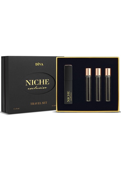 Niche Exclusive Diva Travel Set 4x8 ml Kadın Parfüm Seti