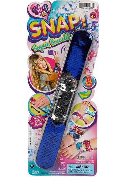 Renk Değiştiren Çıt Çıt Bileklik - Lacivert - Beyaz