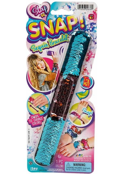 Renk Değiştiren Çıt Çıt Bileklik - Açık Mavi - Beyaz