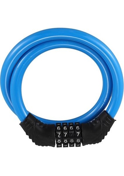 6 Adet 4 Şifreli 11 mm Çelik Halat Scooter Bisiklet Kilidi 428788