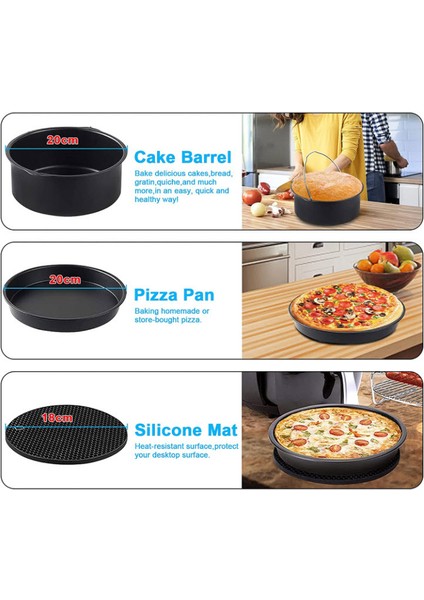17 Adet Yui / Xiaomi / Philips / Kumtel Uyumlu 8 Inç Fritöz Aksesuar Seti - Çok Renkli (Yurt Dışından) fiyatları