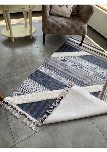 Just Yeni Nesil Yıkanabilir Kabartmalı Dokuma Taban Kilim 03 80 x 150 cm.