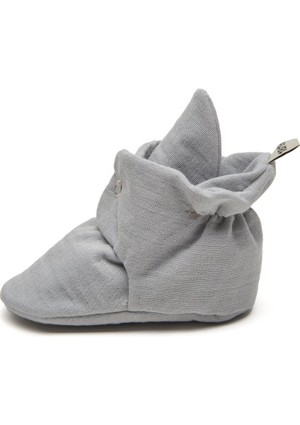 Organik Pamuk Müslin Çıtçıtlı Açık Gri Panduf modelleri