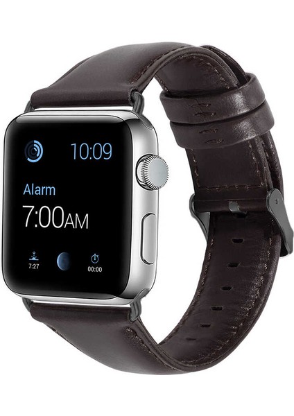 Apple Watch Uyumlu 7 41MM Kordon Luxury Leather Deri Kordon No1