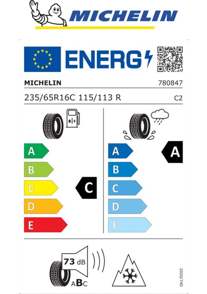 235/65 R16C 115/113R Agilis CrossClimate Hafif Ticari 4 Mevsim Lastiği ( Üretim Yılı: 2023 )