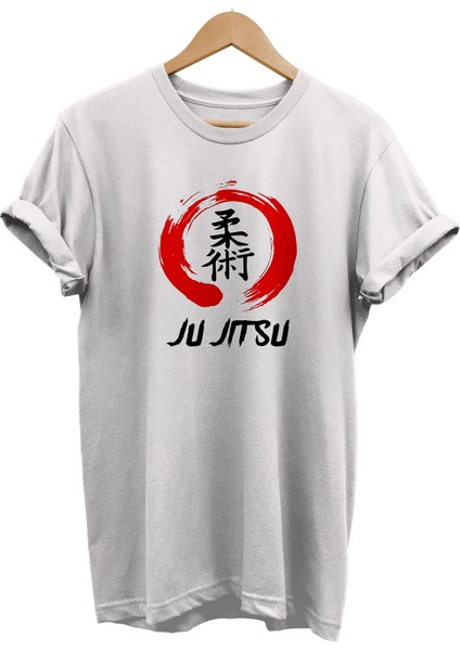 Ju Jitsu Baskılı %100 Pamuk Oversize T-Shirt Büyük Beden Tişört