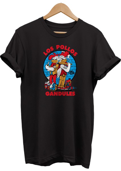 Los Pollos Hermanos Baskılı %100 Pamuk Oversize T-Shirt Büyük Beden Tişört