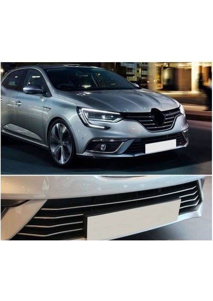 Renault Megane 4 Hb/sd Krom Ön Tampon Çıtası 7prç. 2016 ve Üzeri