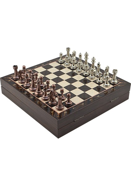 Gifthome Büyük Boy Metal Klasik Satranç Tk. Antik ve Ceviz Desenli Sandıklı Mdf TAHTASI(36X36 Cm.) modelleri