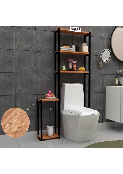 Egem Klozet Üstü Düzenleyici Raf 3 Raflı Banyo Düzenleyici Havluluk Banyo Organizer Wc Arkası