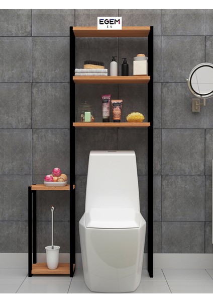 Egem Klozet Üstü Düzenleyici Raf 3 Raflı Banyo Düzenleyici Havluluk Banyo Organizer Wc Arkası fırsatları