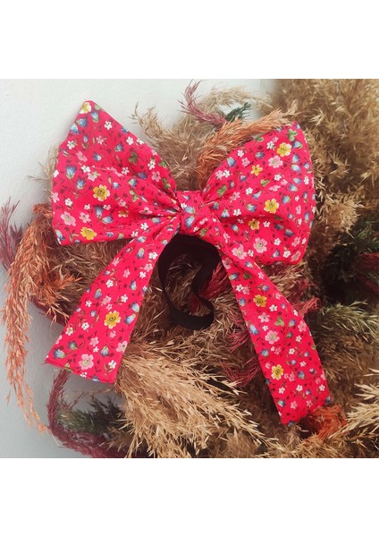 Kız Çocuk Elbise Bandana Takım Kırmızı Çiçekli 1-8 Yaş fiyatları