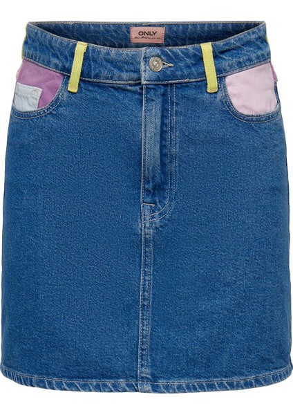 Renkli Detaylı Denim Kot Kadın Etek Onlrose - 15259846 fırsatları