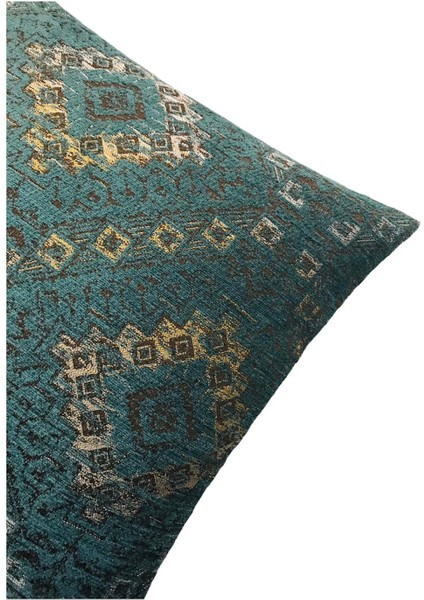Kilim Desenli Vintage Açık Mavi Kırlent Kılıfı 45 x 45 cm modelleri