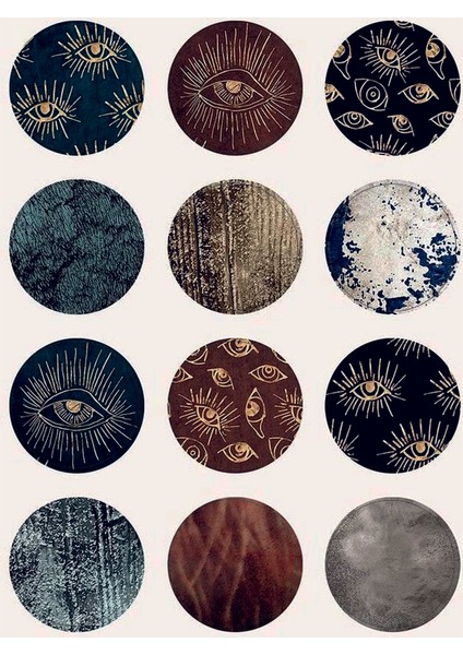 Soft Yuvarlak Sticker (4x4 cm 24 Adet)