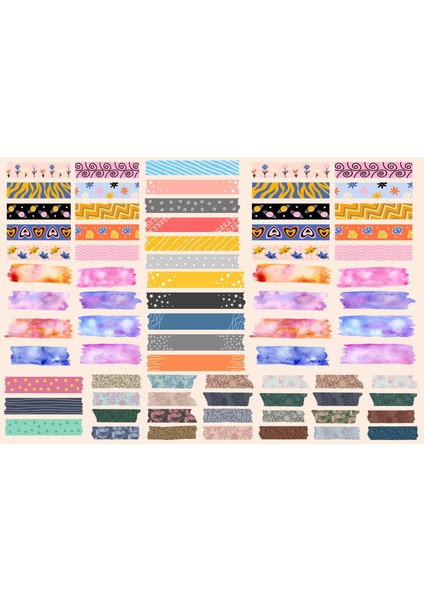 Karışık Bant Sticker (21X31 Cm)