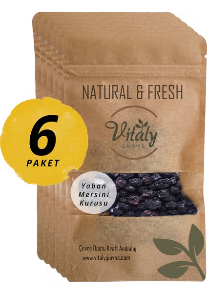 Doğal Kuru Yaban Mersini Kurusu Blueberry 6X50G
