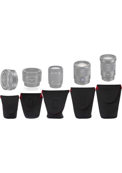 5 In 1 Neopren Lens Saklama Çantası (Yurt Dışından)