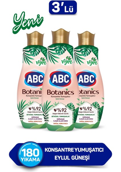 Abc Konsantre Yumuşatıcı Botanıcs Eylül Güneşi 1440 Mlx3 Adet