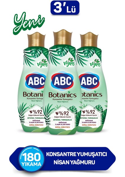 Abc Konsantre Yumuşatıcı Botanıcs Nisan Yağmuru 1440 Mlx3 Adet