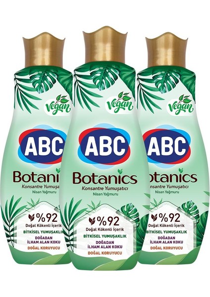 Abc Konsantre Yumuşatıcı Botanıcs Nisan Yağmuru 1440 Mlx3 Adet