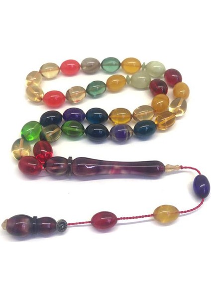 Sistemli Karışık Renk Ateş Kehribar Tesbih fiyatları