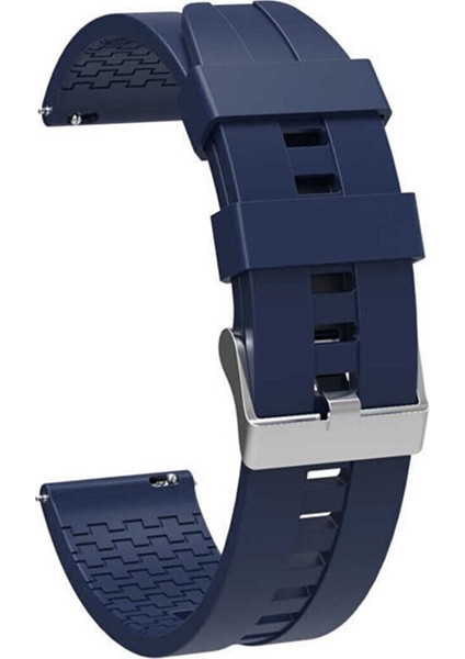 Amazfit Gtr 47MM Akıllı Saat ile Uyumlu Kaliteli Tokalı Silikon Kordon Kayış