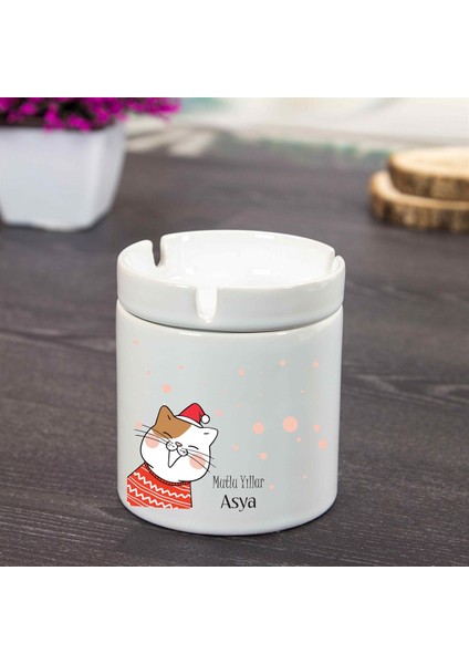 Isme Özel Seramik Küllük-Kedi Temalı fiyatları