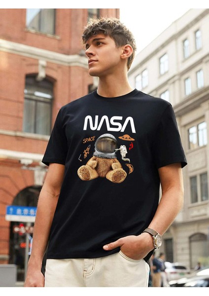 Unisex Nasa Baskılı Tshirt