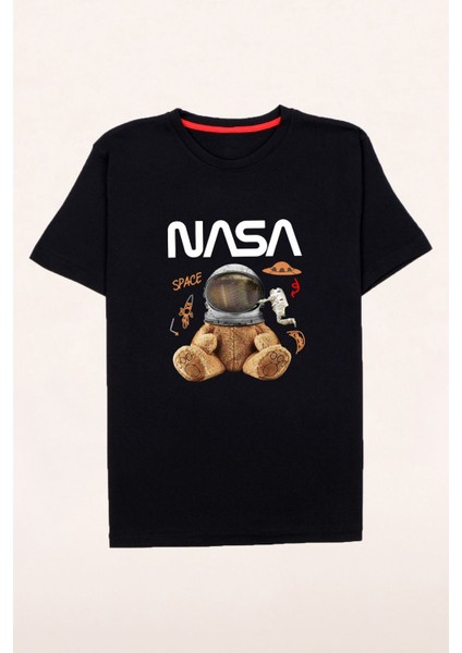 Unisex Nasa Baskılı Tshirt