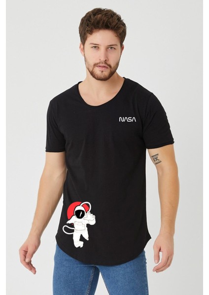 Unisex Nasa Baskılı Tshirt