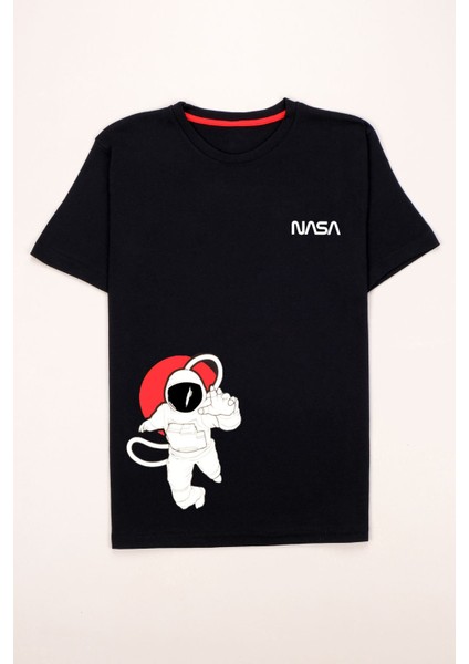 Unisex Nasa Baskılı Tshirt