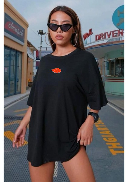 Unisex Bulut Sırt Baskılı Tshirt