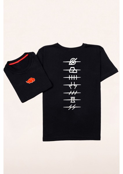 Unisex Bulut Sırt Baskılı Tshirt
