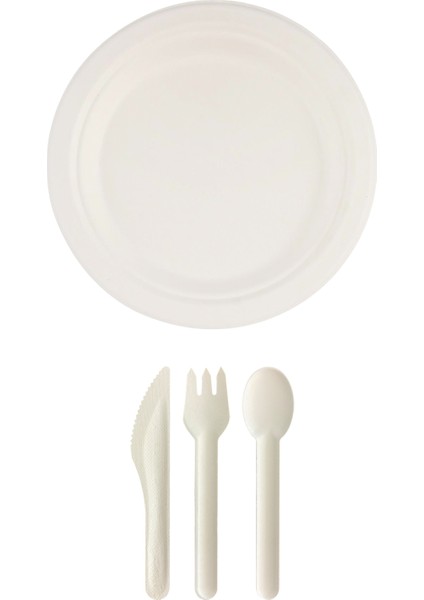 Doğa Dostu Ekolojik Karton Yemek Seti 10 Kişilik 18cm