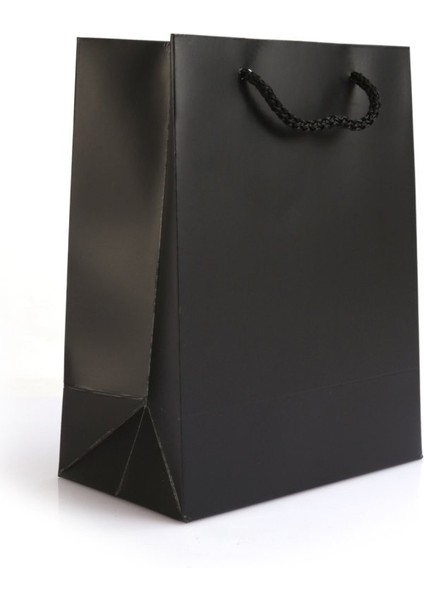 Karton Çanta Mat Siyah Selefonlu 25X33X9 cm (12'li) fiyatları