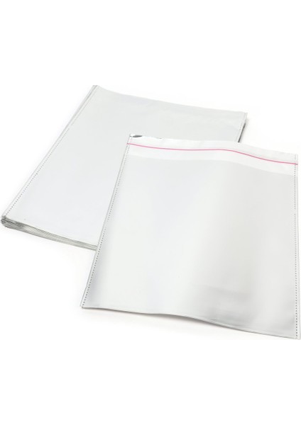 Ağzı Bantlı Metalize Hediye Paketi Gümüş 30X45 (50'li)