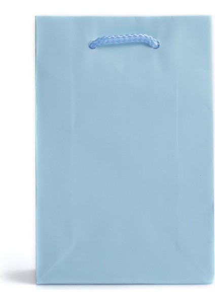 Kağıt Ip Saplı Çanta Mavi 12X10X17 Ithal(12'li)