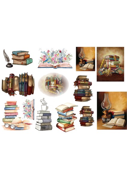 Kitap Görselli Laptop Stickerı (21X31 Cm)