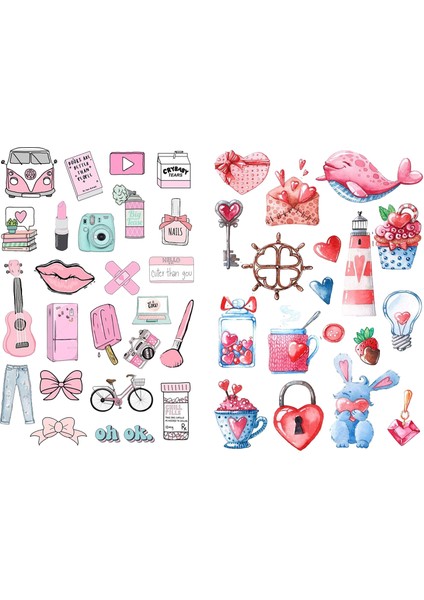 Pembe Laptop Stickerı (21X31 Cm)