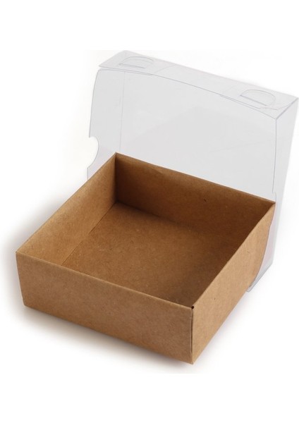 Asetat Kapaklı Demonte Kare Kutu 8X8X3 50'li