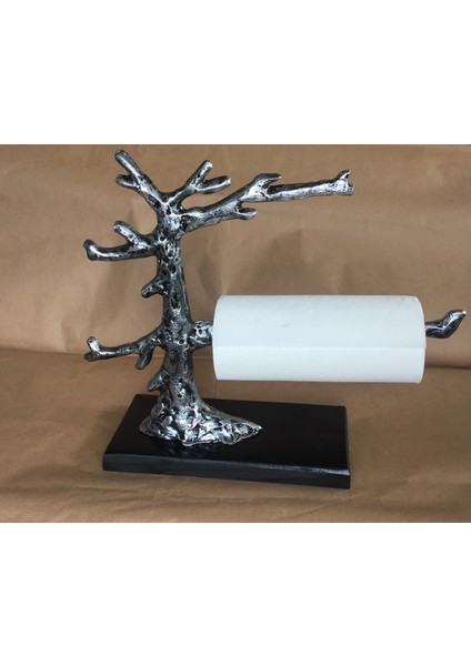 Metal Döküm Çınar Ağacı Kağıt Havlu Standı Ağaç Kağıt Havlu Askısı