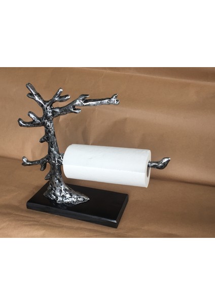Metal Döküm Çınar Ağacı Kağıt Havlu Standı Ağaç Kağıt Havlu Askısı