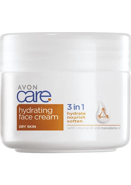 Care 3 In 1 Hydrating Makademya Yağı Içeren Kuru Ciltler Için Yüz Kremi 100 Ml.