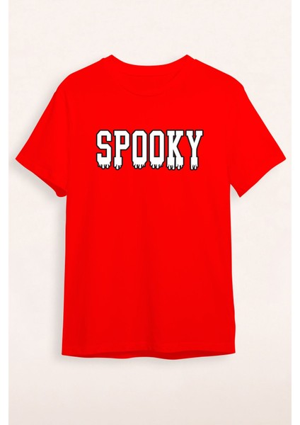 Spooky Baskılı Oversize Tasarım Tshirt modelleri