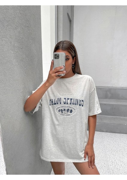 Letter Graphic Oversize Tasarım Tshirt