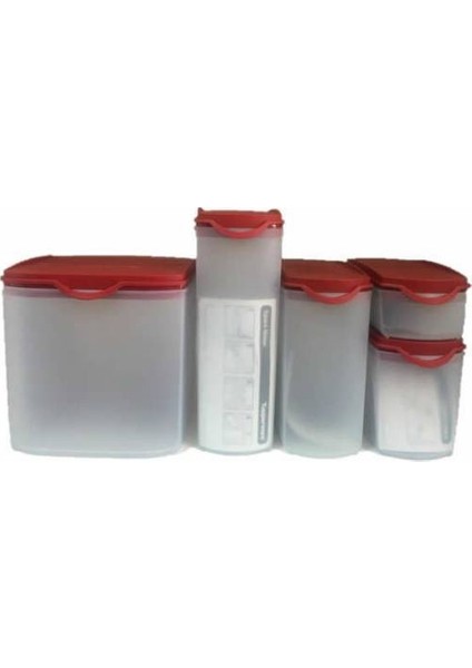 Oval Set 5 Li Kırmızı Renk