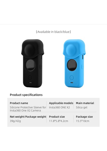 Ekran Koruyucu Kapak + Insta 360 Siyah Için Kauçuk Kol Silikon Koruyucu Kılıf (Yurt Dışından)